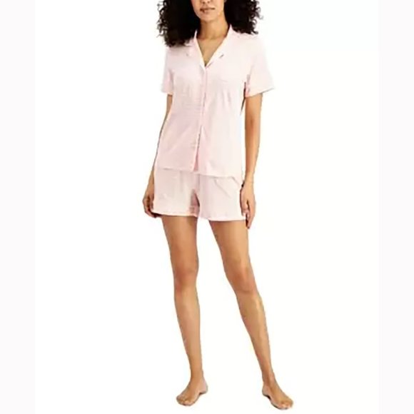 Charter Club Other - Charter Club Womens Printed Notch-Collar Top & Shorts Pajama Set